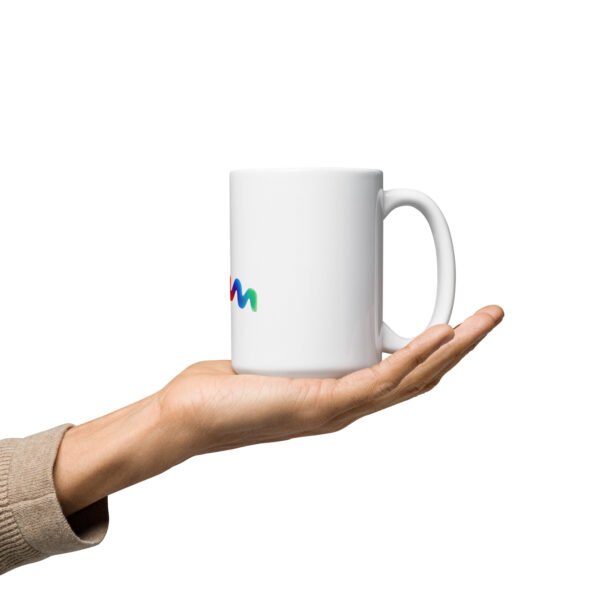 white glossy mug
