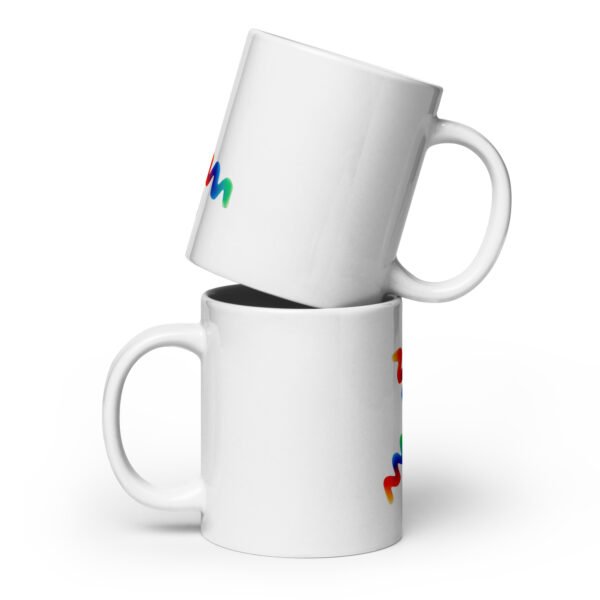 white glossy mug