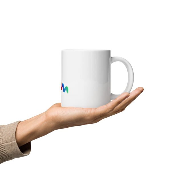 white glossy mug