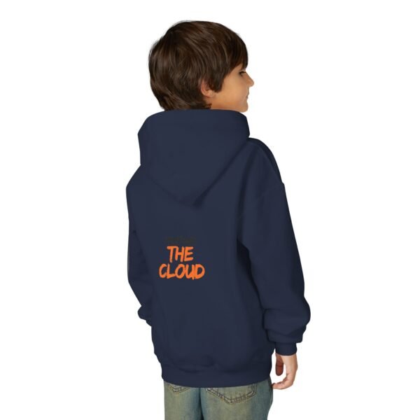 kids rainbow cloud hoodie — "painting the cloud" youth sweatshirt