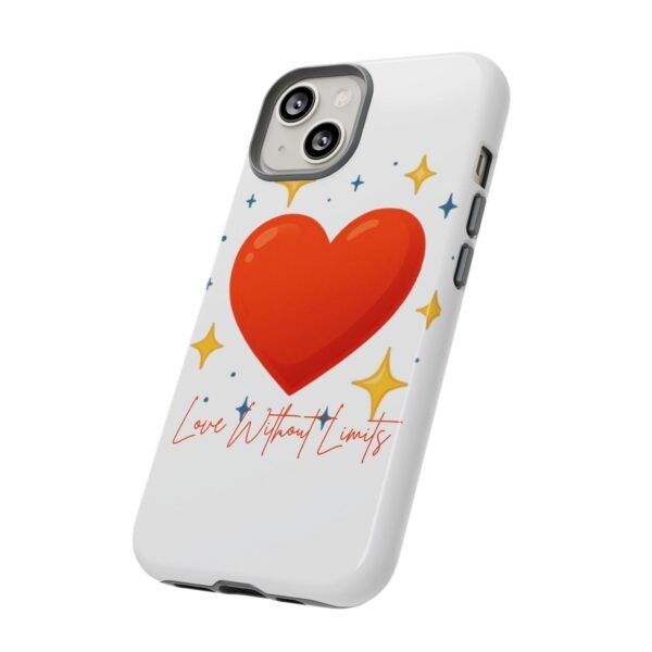 heart sparkle phone case – “love without limits” protective cover