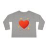 toddler long sleeve tee — sparkling red heart kids shirt (valentine’s gift)