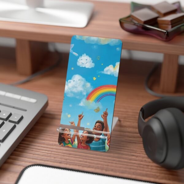 phone stand — colorful kids rainbow mobile display stand