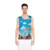 youth rainbow cloud basketball jersey — “painting the cloud” all over print