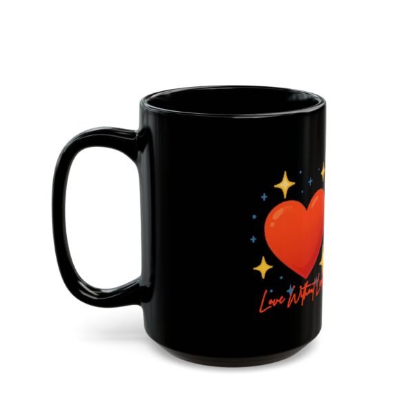 heart pixel art mug — red heart with sparkles coffee cup