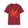 heart graphic t shirt — "love is the answer, always" valentine tee