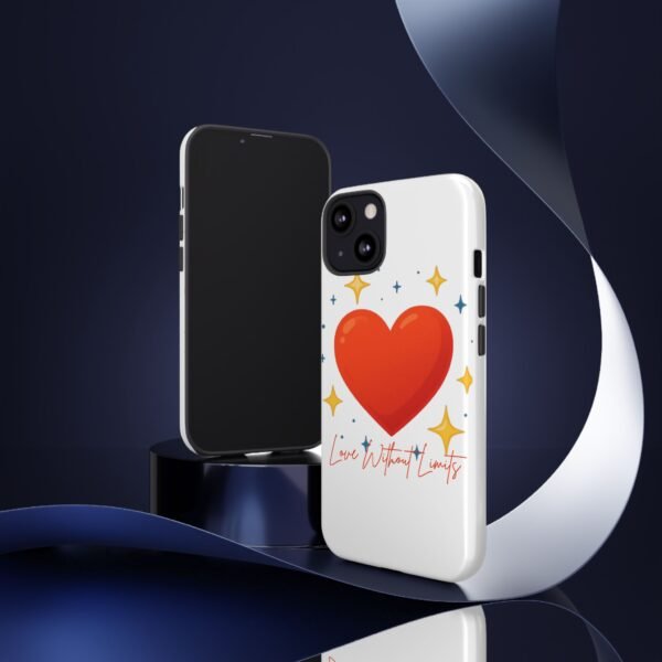 heart sparkle phone case – “love without limits” protective cover