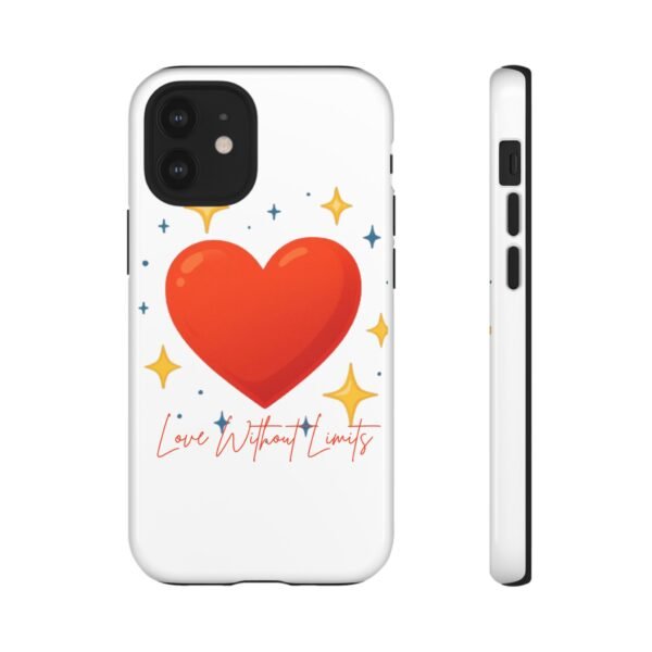 heart sparkle phone case – “love without limits” protective cover