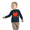 toddler long sleeve tee — sparkling red heart kids shirt (valentine’s gift)