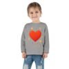 toddler long sleeve tee — sparkling red heart kids shirt (valentine’s gift)