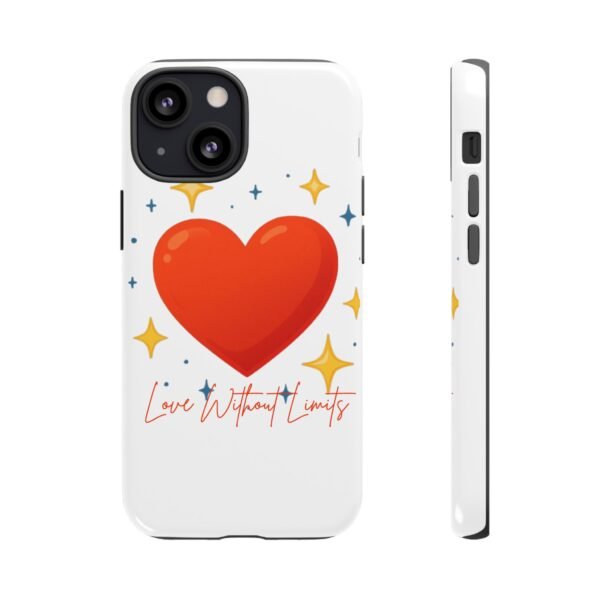 heart sparkle phone case – “love without limits” protective cover