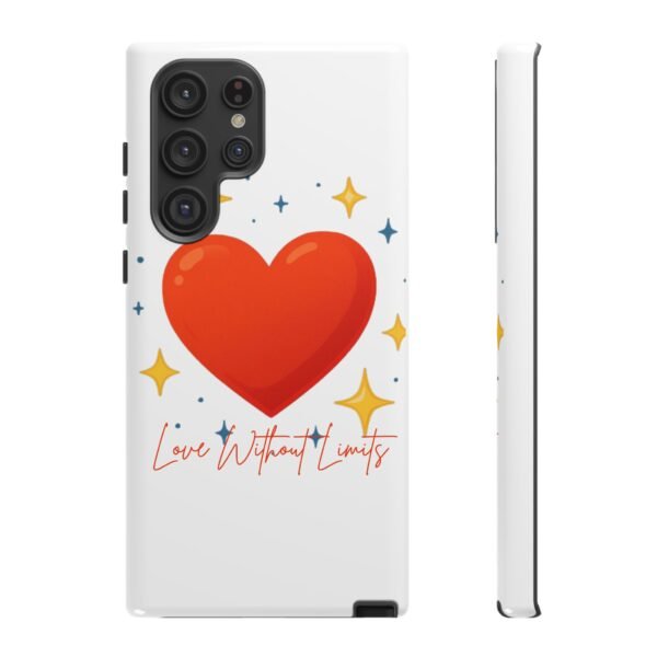 heart sparkle phone case – “love without limits” protective cover