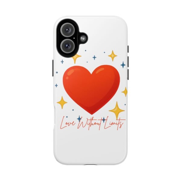 heart sparkle phone case – “love without limits” protective cover
