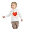 toddler long sleeve tee — sparkling red heart kids shirt (valentine’s gift)