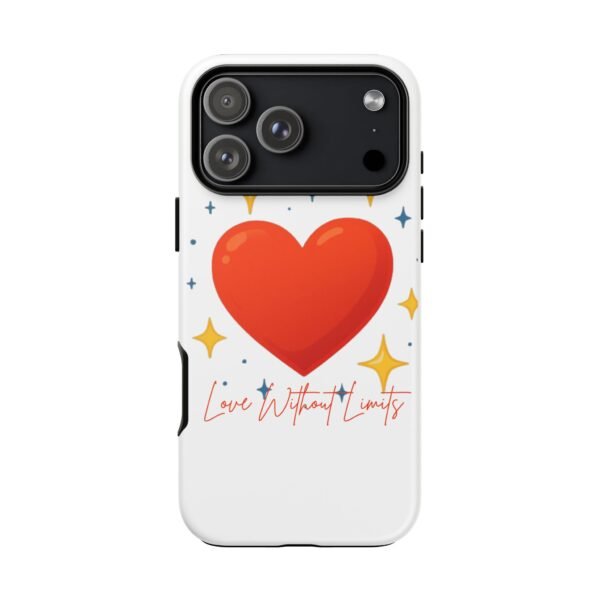 heart sparkle phone case – “love without limits” protective cover