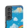 whimsical rainbow clouds phone case — cute kids sky illustration