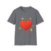 heart graphic t shirt — "love is the answer, always" valentine tee
