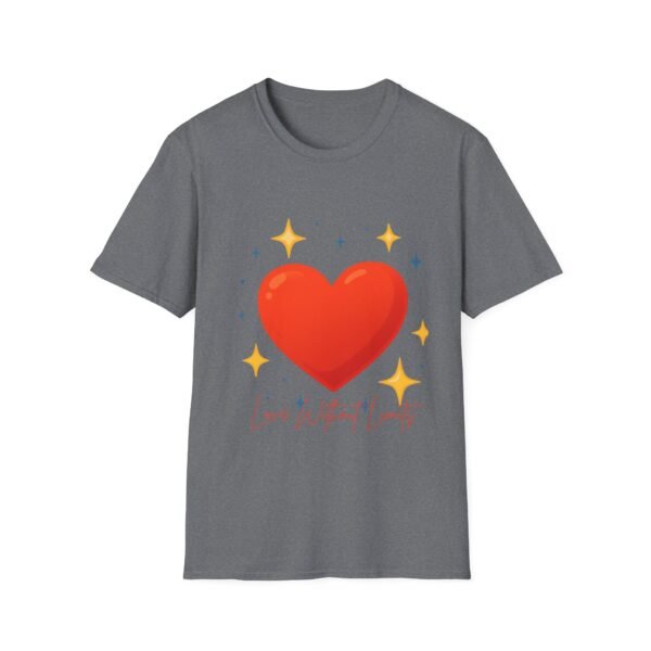 heart graphic t shirt — "love is the answer, always" valentine tee