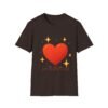 heart graphic t shirt — "love is the answer, always" valentine tee
