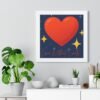 framed poster — "love without limits" heart wall art