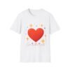 heart graphic t shirt — "love is the answer, always" valentine tee