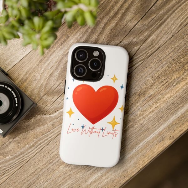 heart sparkle phone case – “love without limits” protective cover
