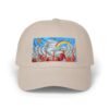 dad cap — colorful festival art rainbow & crowd embroidered hat dad cap — colorful festival art rainbow & crowd embroidered hat