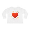 toddler long sleeve tee — sparkling red heart kids shirt (valentine’s gift)