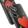 clear impact phone case — red heart & “love without limits” design