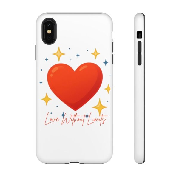 heart sparkle phone case – “love without limits” protective cover