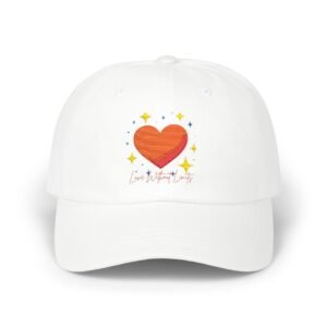 heart sparkle dad cap — embroidered love baseball hat