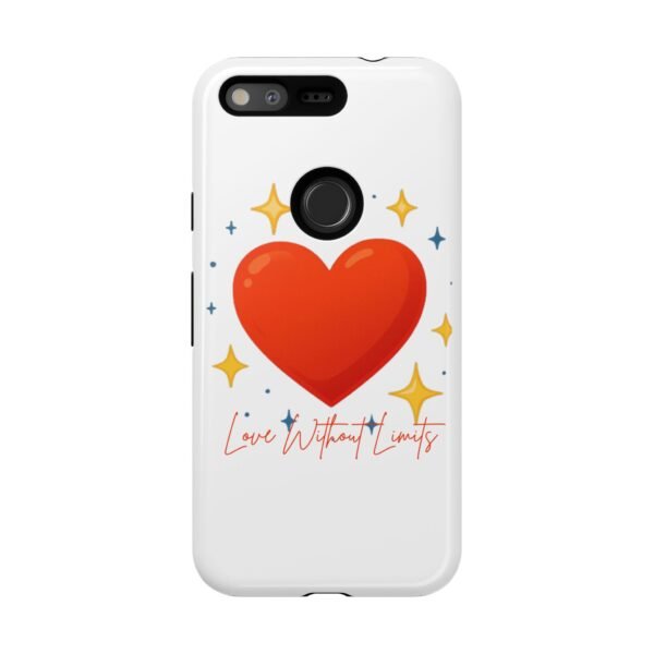 heart sparkle phone case – “love without limits” protective cover