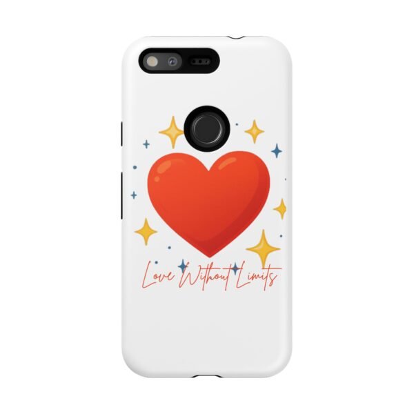 heart sparkle phone case – “love without limits” protective cover