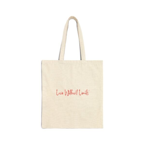love without limits canvas tote bag – heart design, everyday market & gift tote