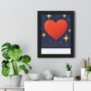 framed poster — "love without limits" heart wall art