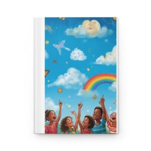 children's rainbow sky hardcover journal — bright inspirational notebook for kids