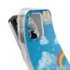 whimsical rainbow clouds phone case — cute kids sky illustration