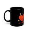heart pixel art mug — red heart with sparkles coffee cup