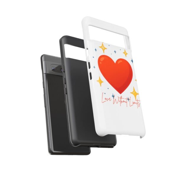 heart sparkle phone case – “love without limits” protective cover