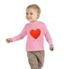 toddler long sleeve tee — sparkling red heart kids shirt (valentine’s gift)