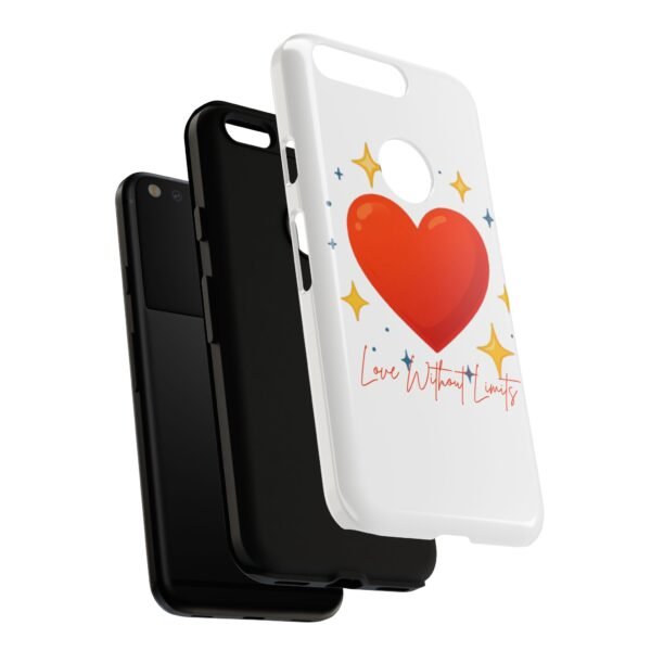 heart sparkle phone case – “love without limits” protective cover