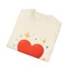 heart graphic t shirt — "love is the answer, always" valentine tee