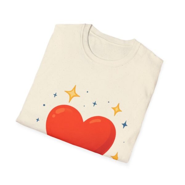heart graphic t shirt — "love is the answer, always" valentine tee