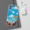 whimsical rainbow clouds phone case — cute kids sky illustration