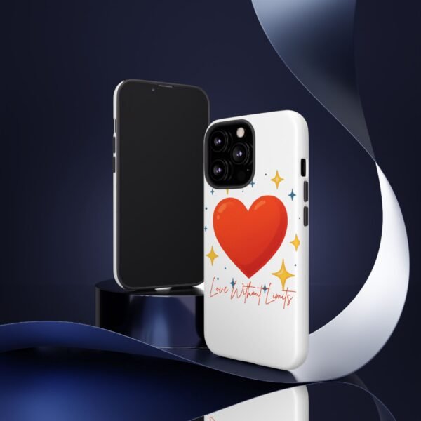 heart sparkle phone case – “love without limits” protective cover