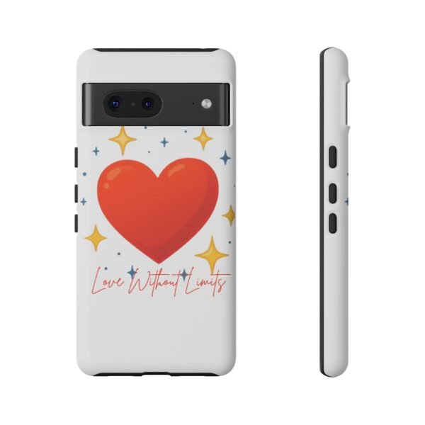 heart sparkle phone case – “love without limits” protective cover