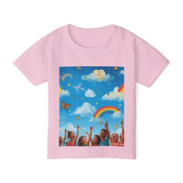 toddler t‑shirt — painting the cloud rainbow kids graphic tee