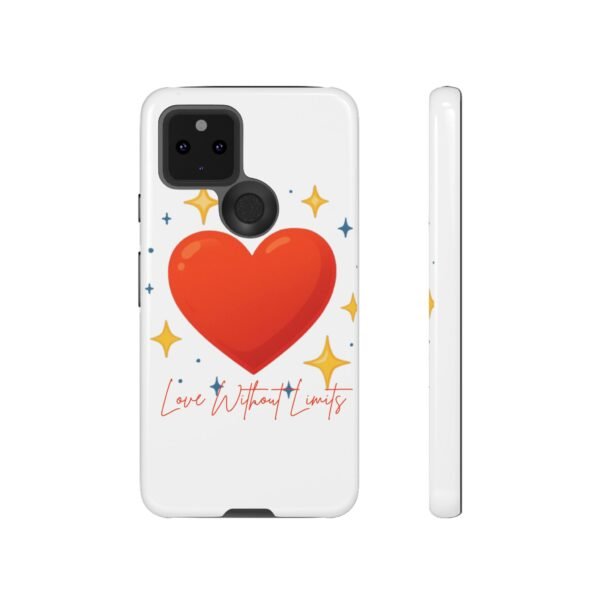 heart sparkle phone case – “love without limits” protective cover
