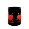 heart pixel art mug — red heart with sparkles coffee cup
