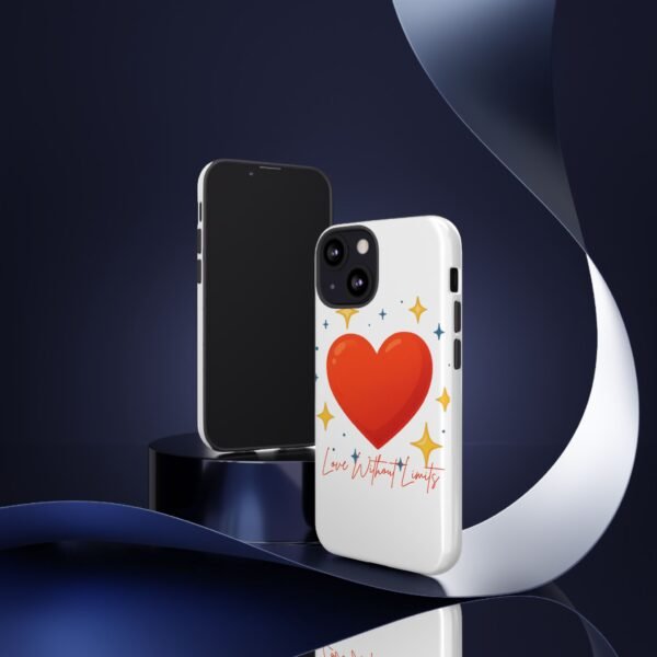 heart sparkle phone case – “love without limits” protective cover